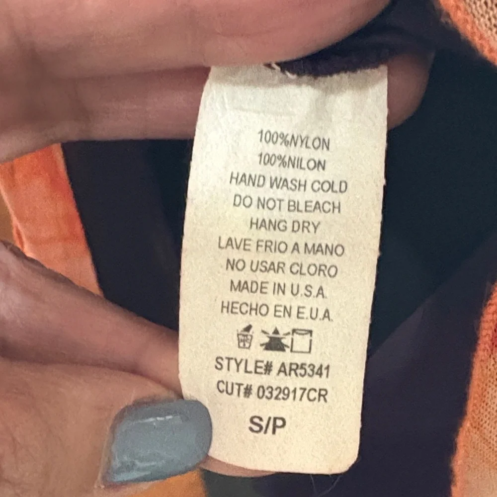 Stylish Graphic Pencil Skirt - Orange - Picture 8 of 8